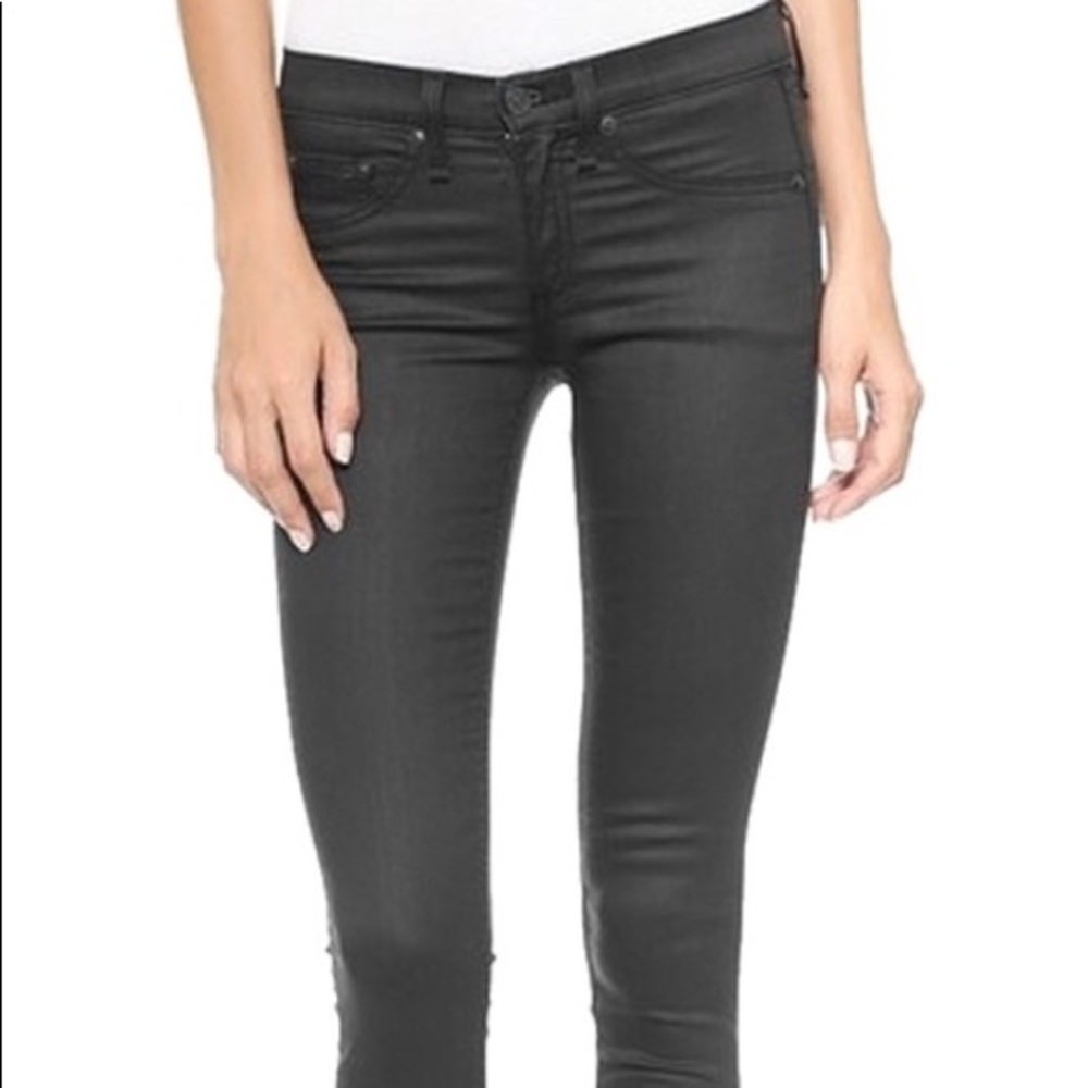New! Rag & Bone jean legging black coated